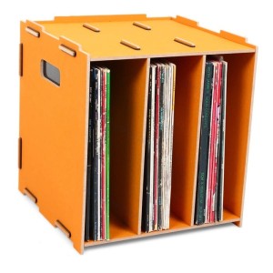 Półka, Stojak, Segregator na płyty winylowe 12" / winyle - Werkhaus Medienbox LP Złoto-żółty